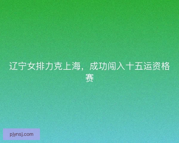 辽宁女排力克上海，成功闯入十五运资格赛